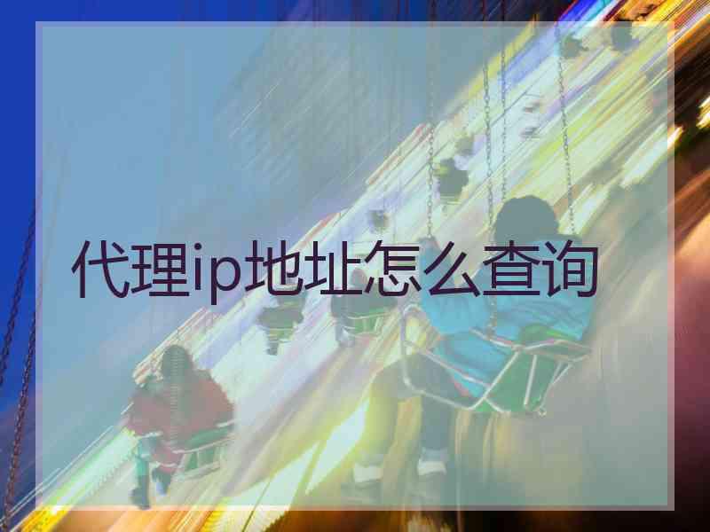 代理ip地址怎么查询