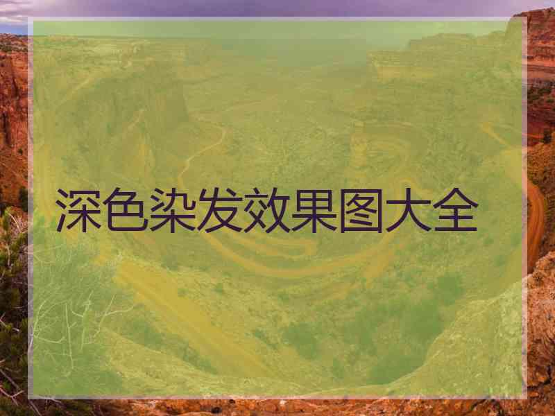 深色染发效果图大全