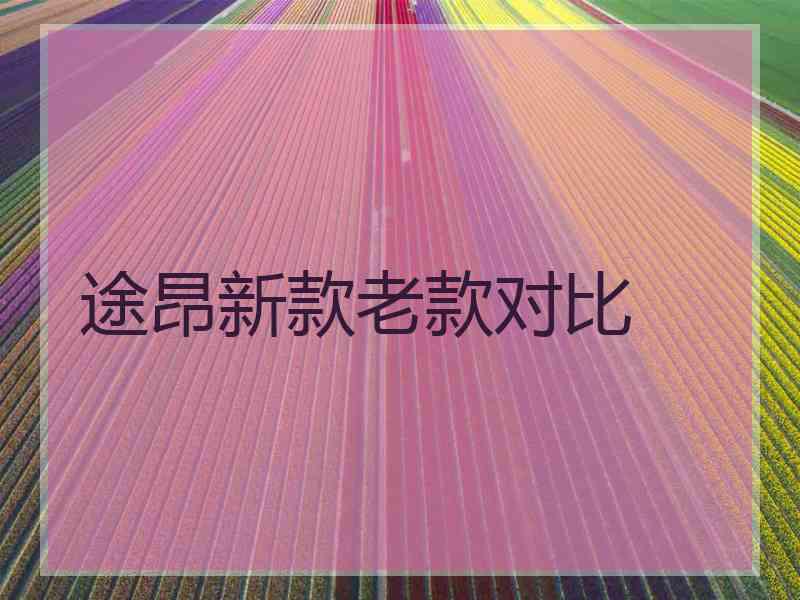 途昂新款老款对比