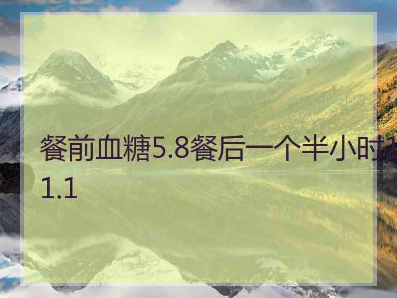 餐前血糖5.8餐后一个半小时11.1