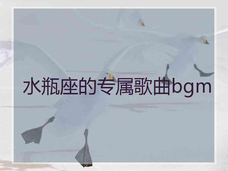 水瓶座的专属歌曲bgm