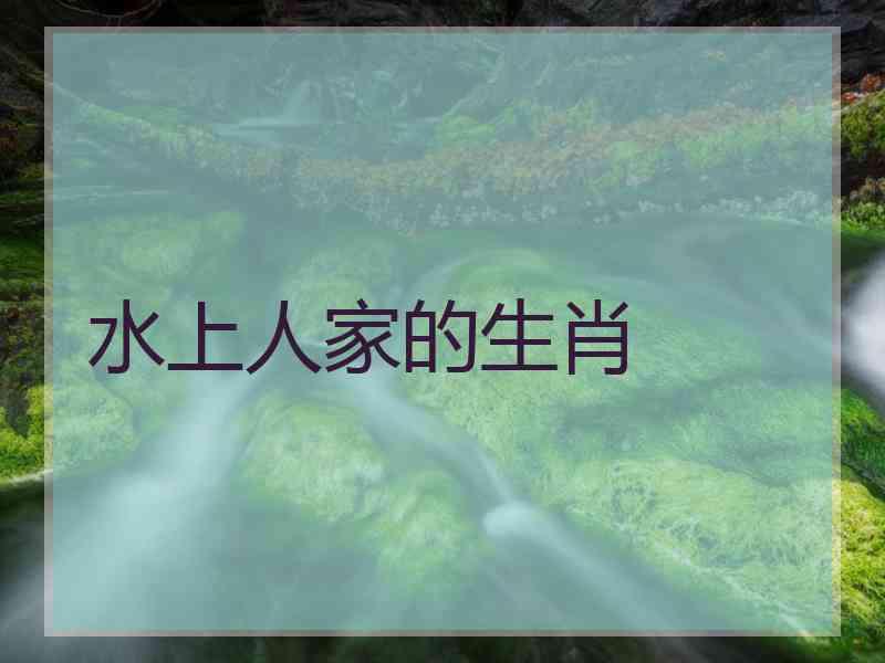 水上人家的生肖