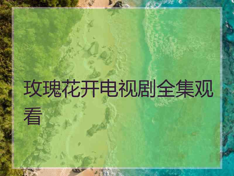 玫瑰花开电视剧全集观看