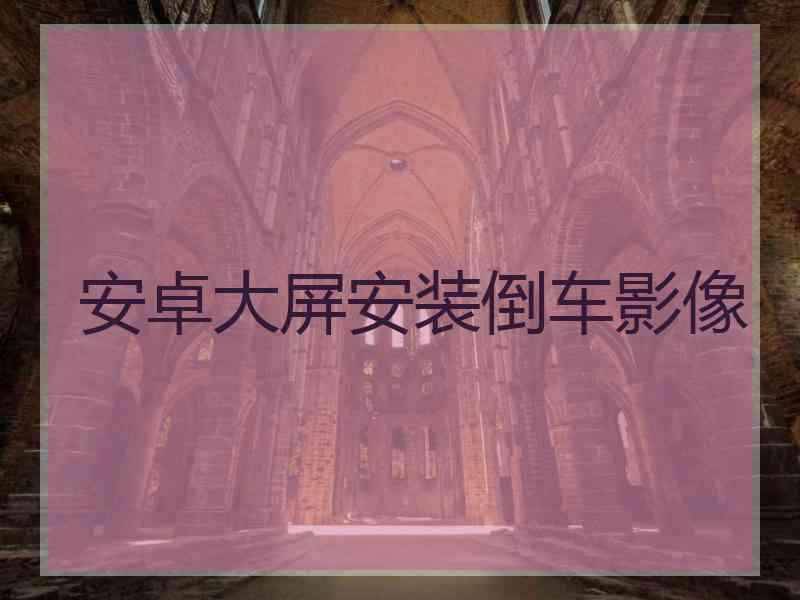 安卓大屏安装倒车影像