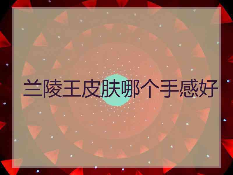兰陵王皮肤哪个手感好