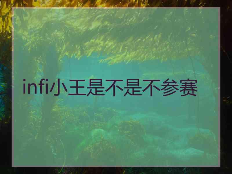 infi小王是不是不参赛