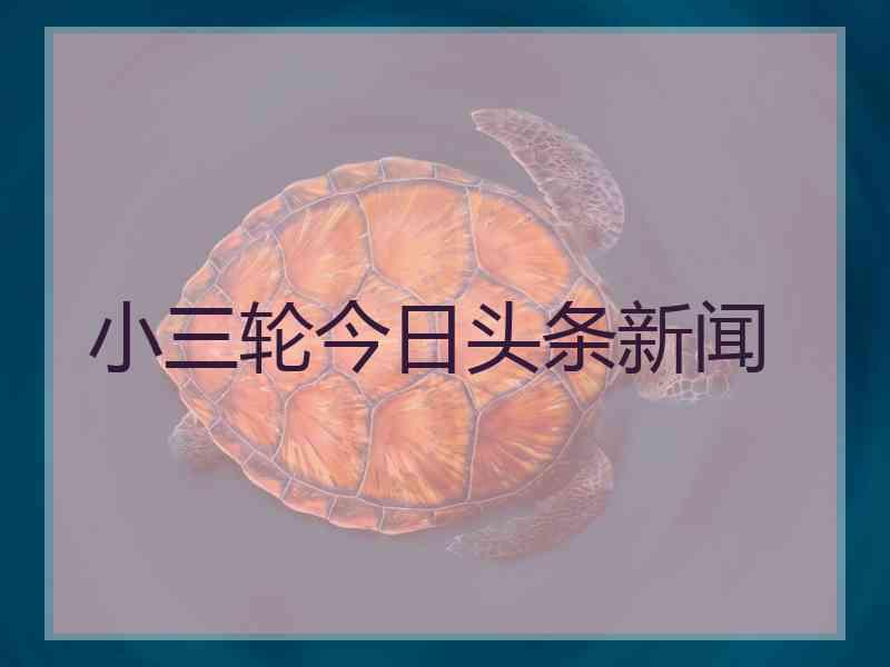 小三轮今日头条新闻