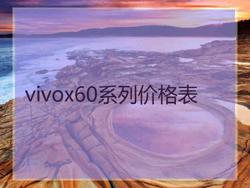 vivox60系列价格表