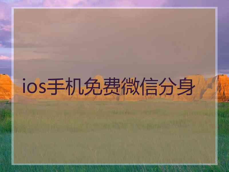 ios手机免费微信分身