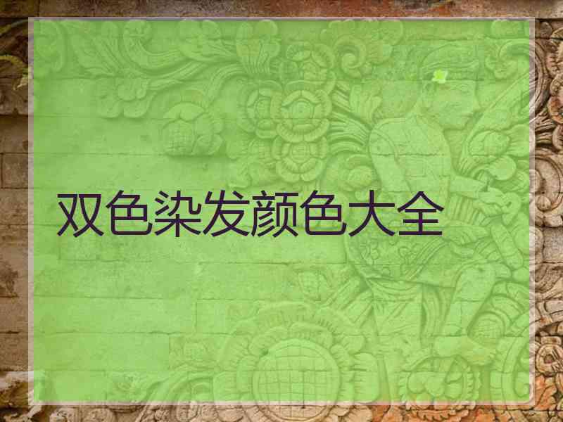双色染发颜色大全
