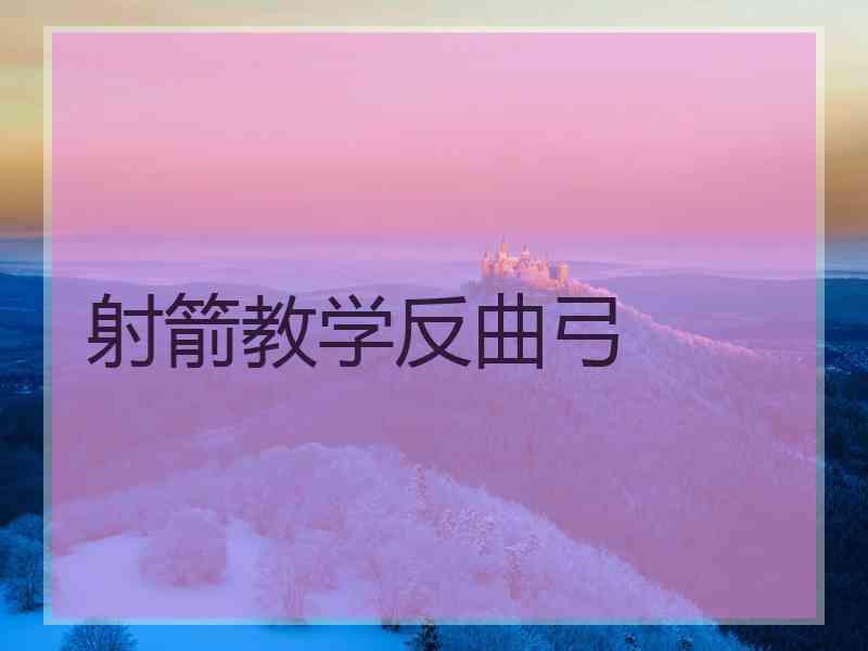 射箭教学反曲弓