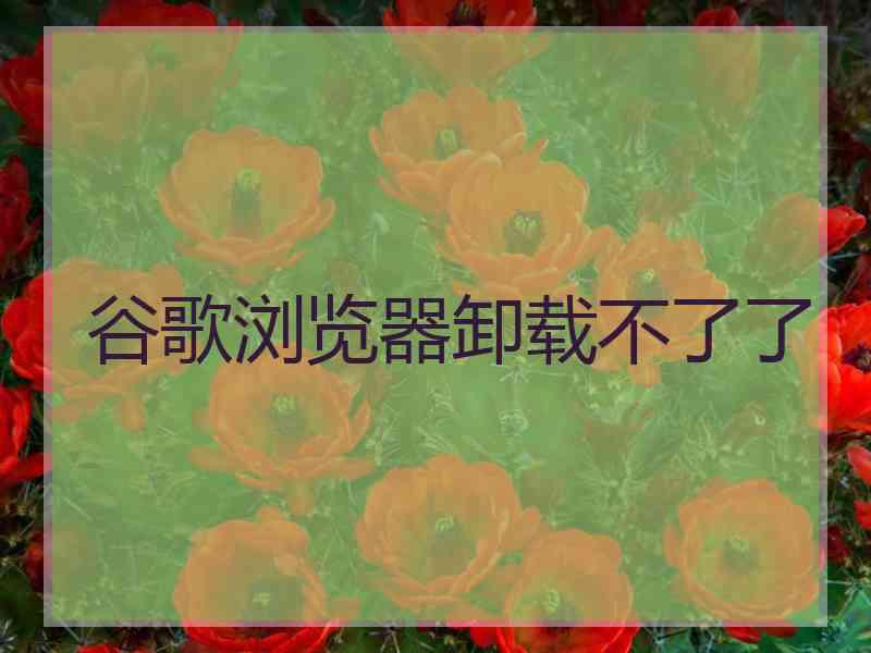 谷歌浏览器卸载不了了