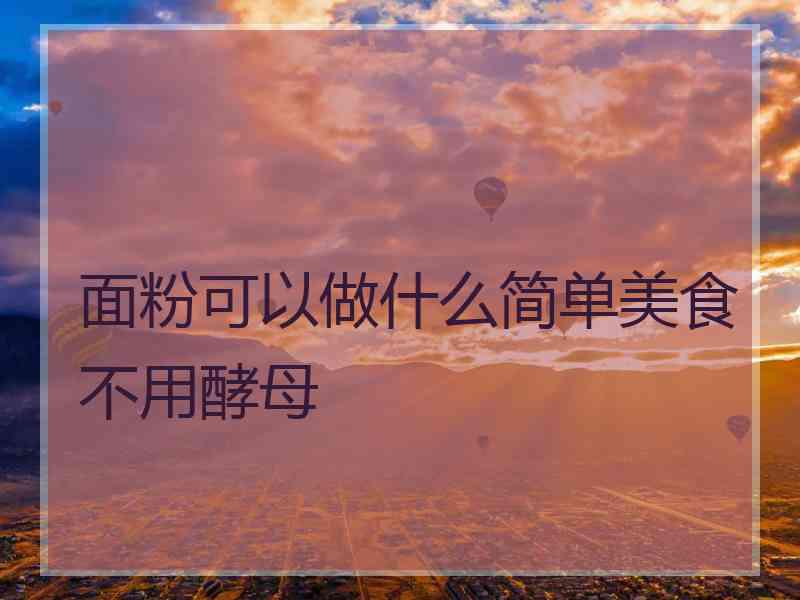 面粉可以做什么简单美食不用酵母