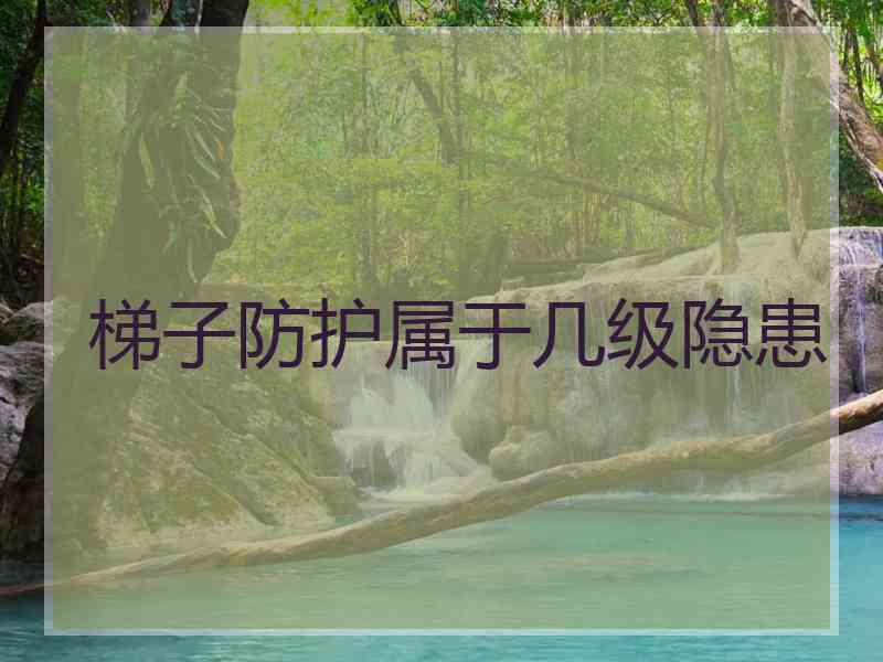 梯子防护属于几级隐患