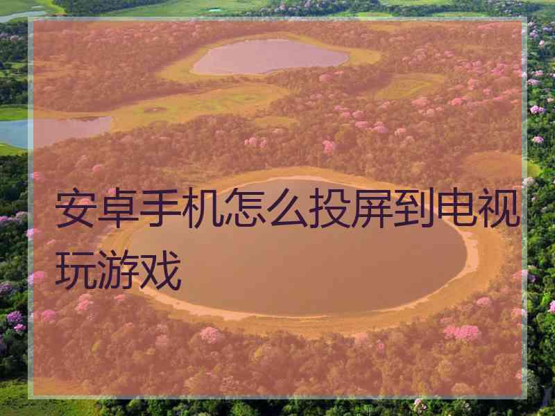 安卓手机怎么投屏到电视玩游戏
