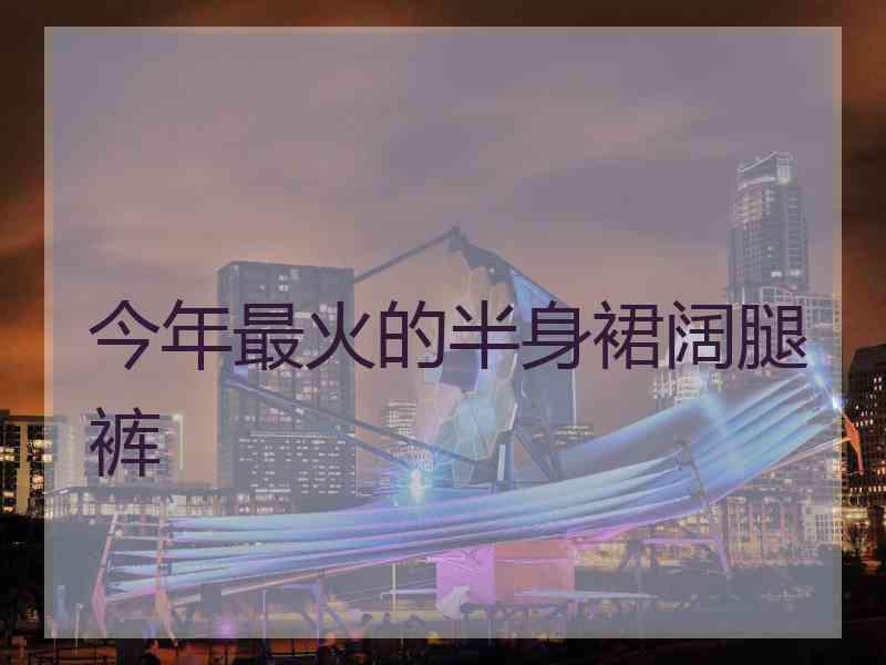 今年最火的半身裙阔腿裤