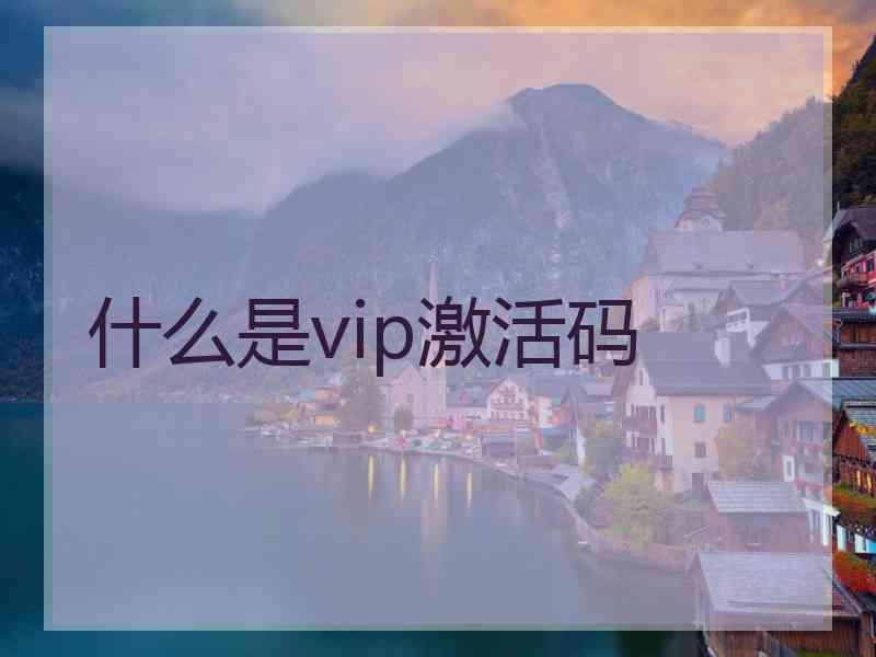 什么是vip激活码