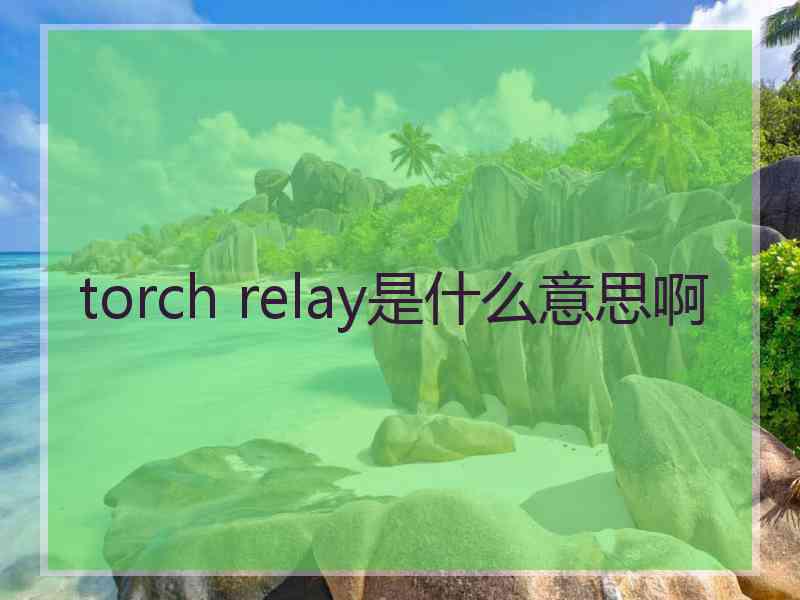 torch relay是什么意思啊