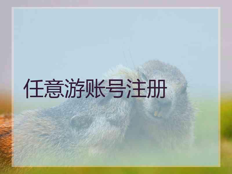 任意游账号注册