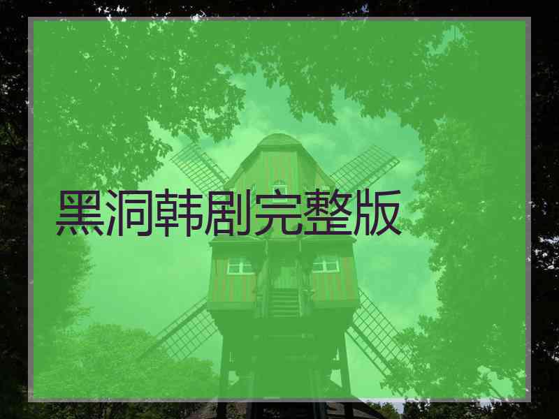 黑洞韩剧完整版