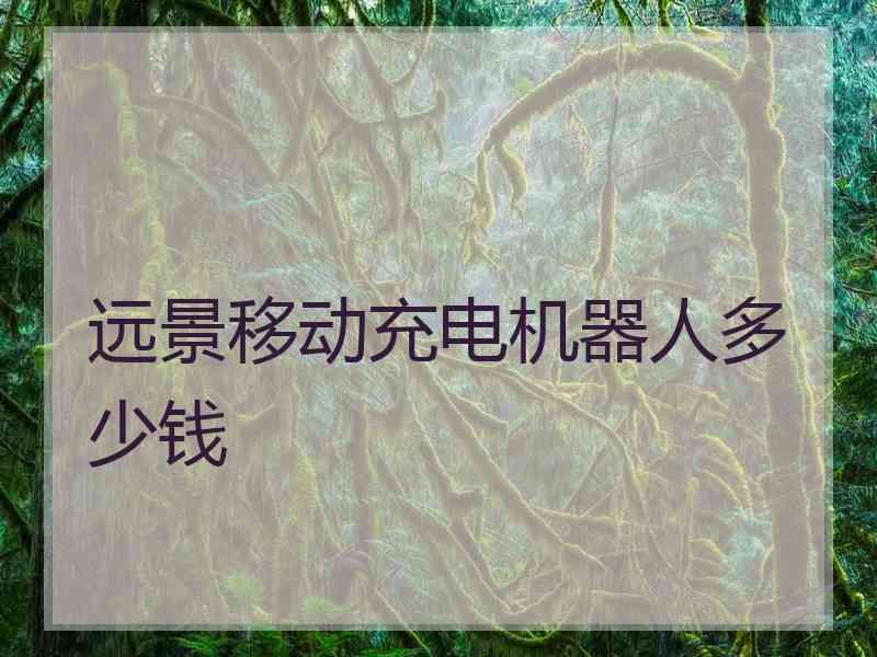 远景移动充电机器人多少钱