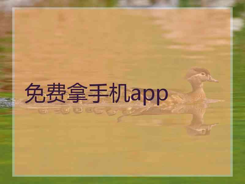 免费拿手机app
