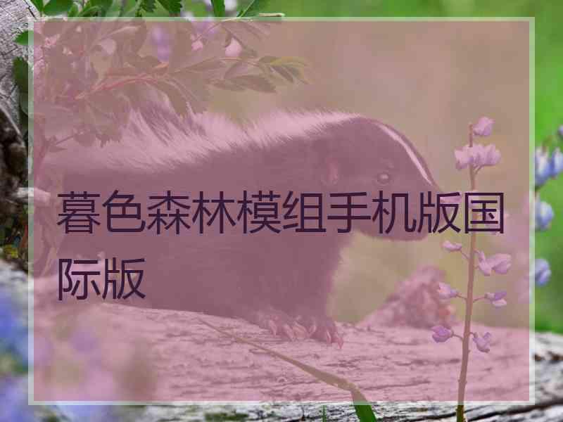 暮色森林模组手机版国际版