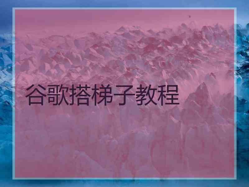 谷歌搭梯子教程