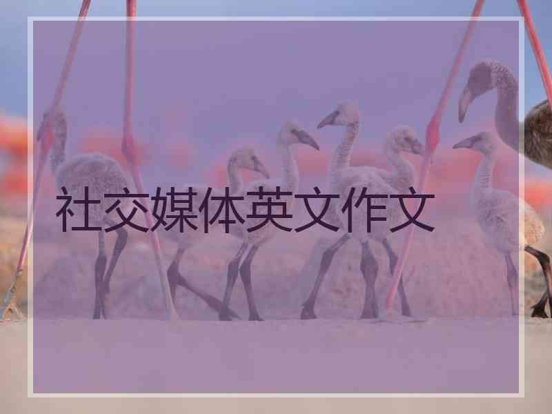 社交媒体英文作文