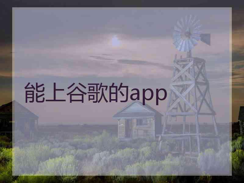 能上谷歌的app