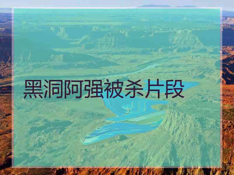 黑洞阿强被杀片段