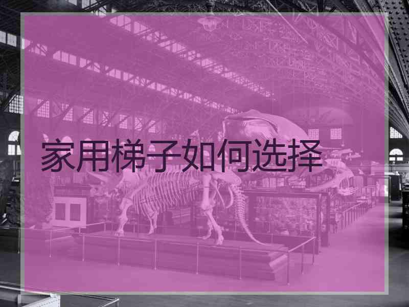 家用梯子如何选择