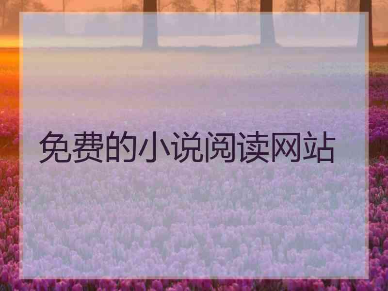 免费的小说阅读网站