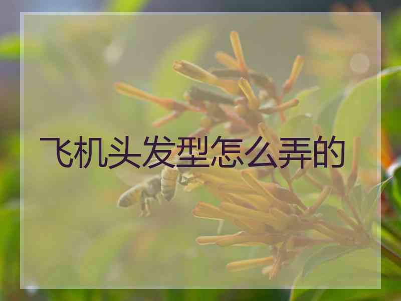 飞机头发型怎么弄的