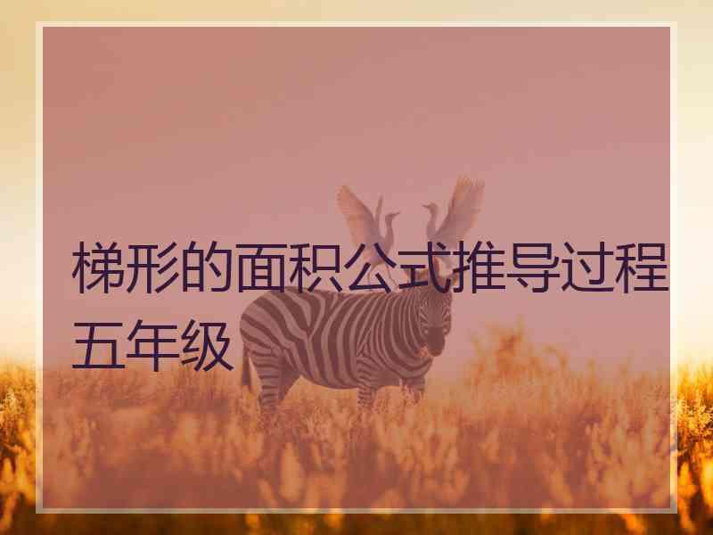 梯形的面积公式推导过程五年级