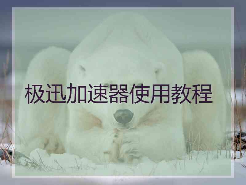 极迅加速器使用教程