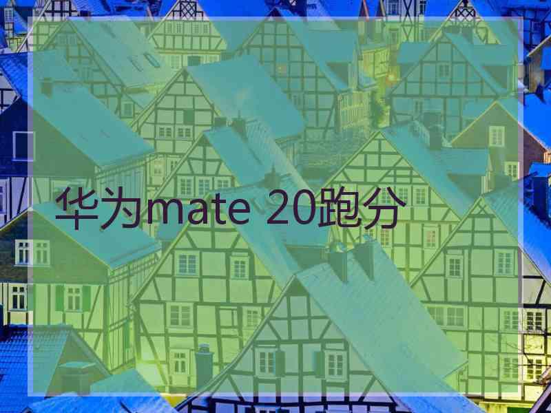 华为mate 20跑分