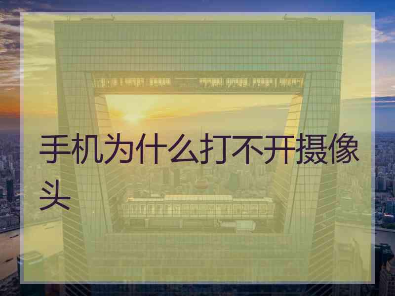 手机为什么打不开摄像头
