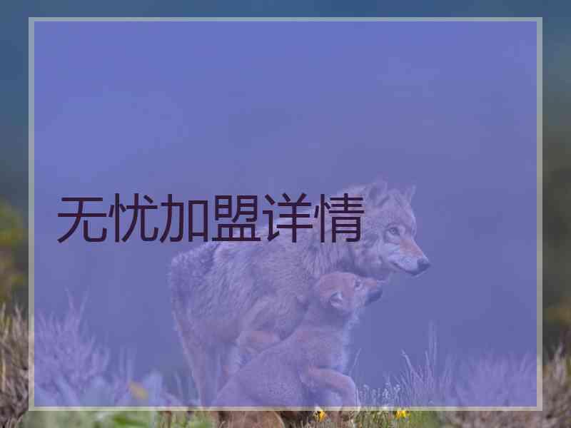 无忧加盟详情