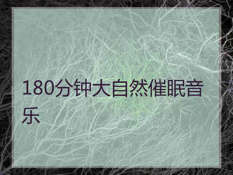 180分钟大自然催眠音乐