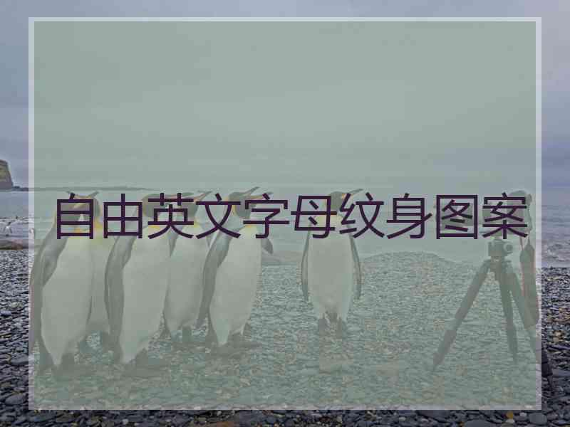 自由英文字母纹身图案