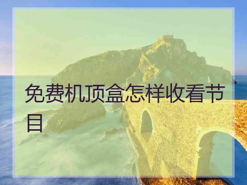 免费机顶盒怎样收看节目