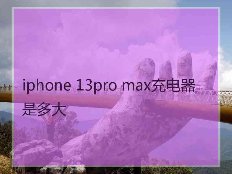 iphone 13pro max充电器是多大