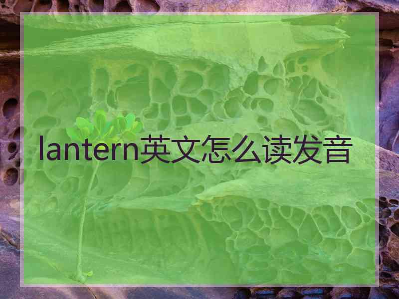 lantern英文怎么读发音