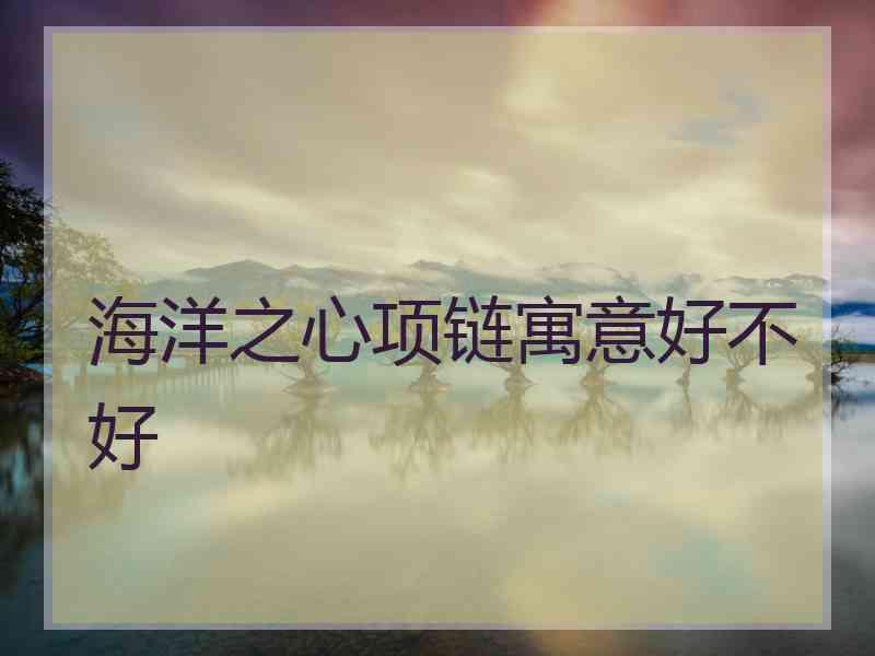 海洋之心项链寓意好不好