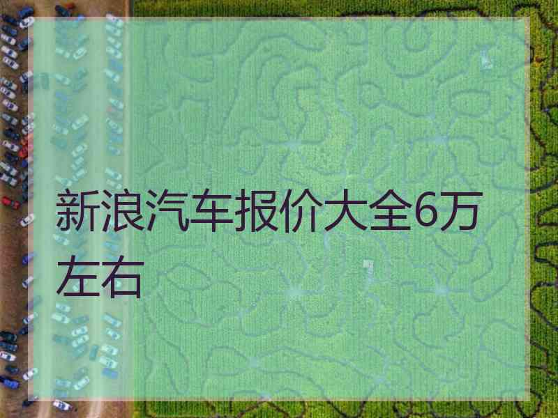 新浪汽车报价大全6万左右
