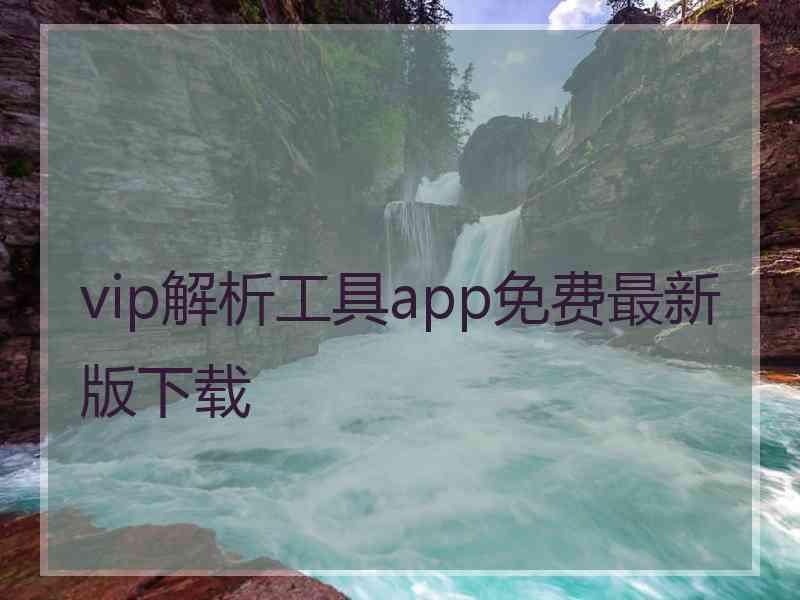 vip解析工具app免费最新版下载