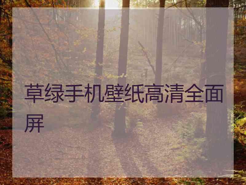 草绿手机壁纸高清全面屏