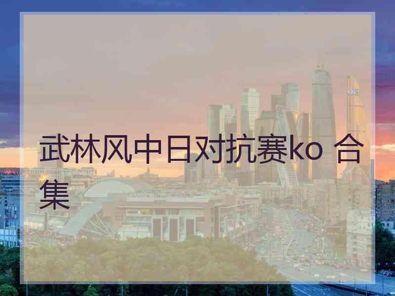 武林风中日对抗赛ko 合集
