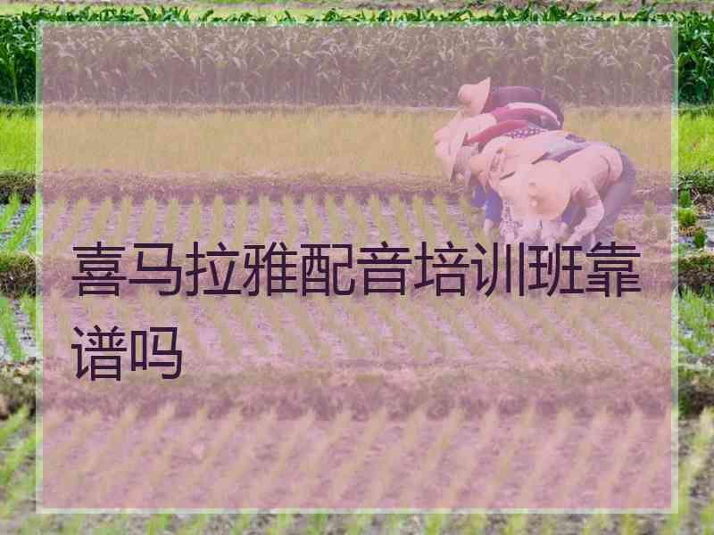 喜马拉雅配音培训班靠谱吗